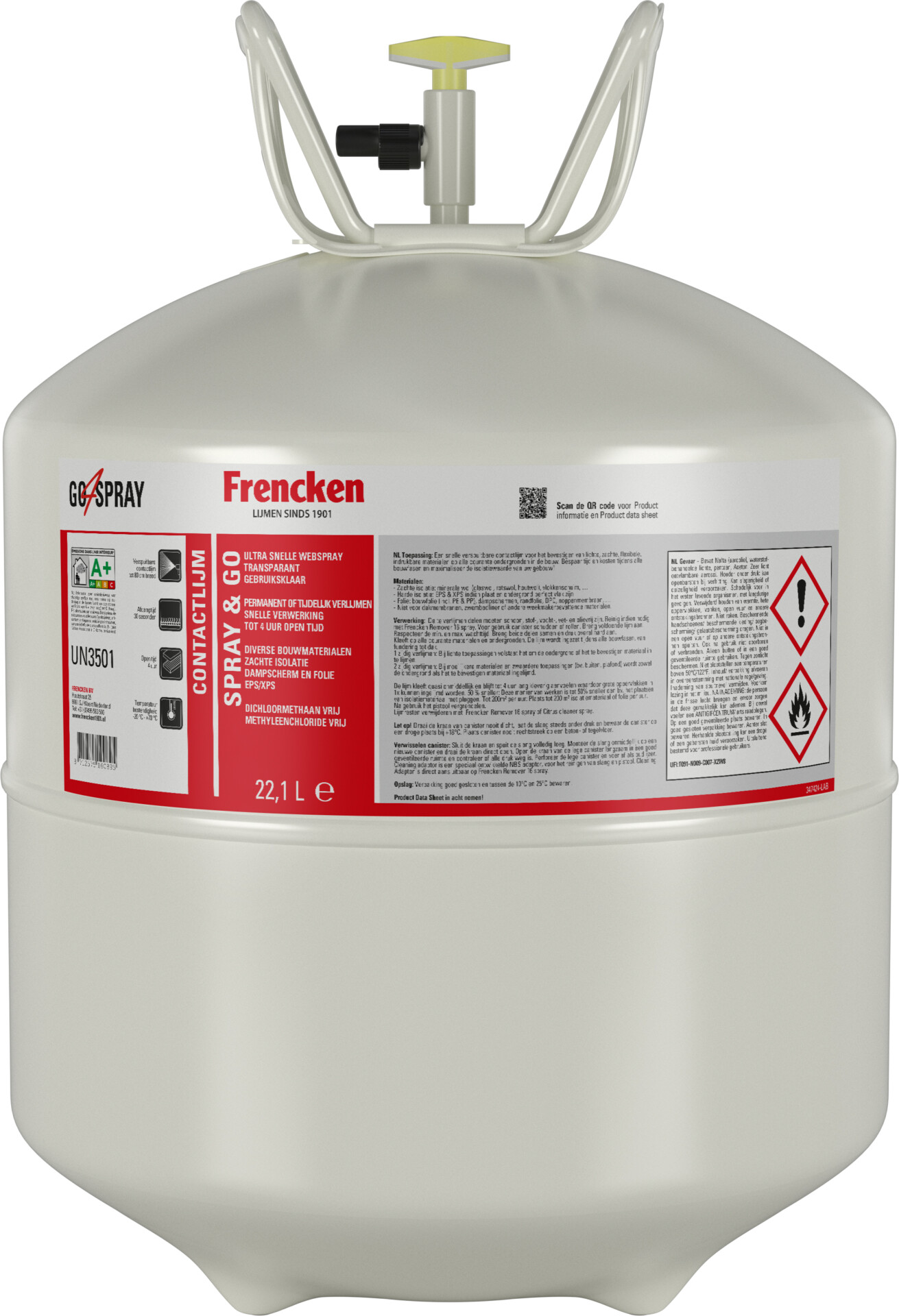 Frencken CS1534 Spray & Go Transparant 22,1 l