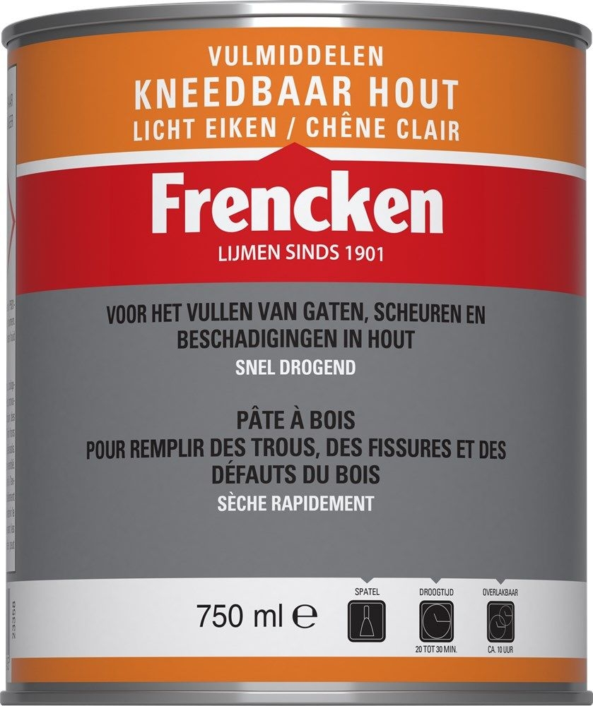 Frencken kneedb hout licht eiken 750 ml