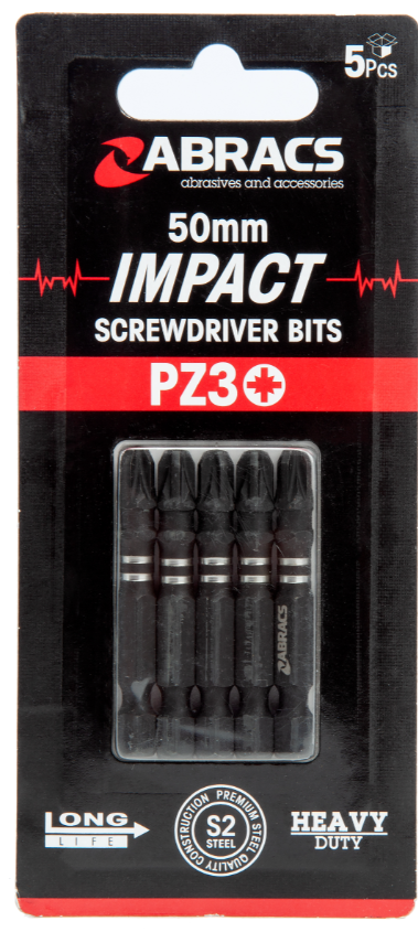 Abracs Impact Schroefbit 50mm - PZ1 (5 stuks)