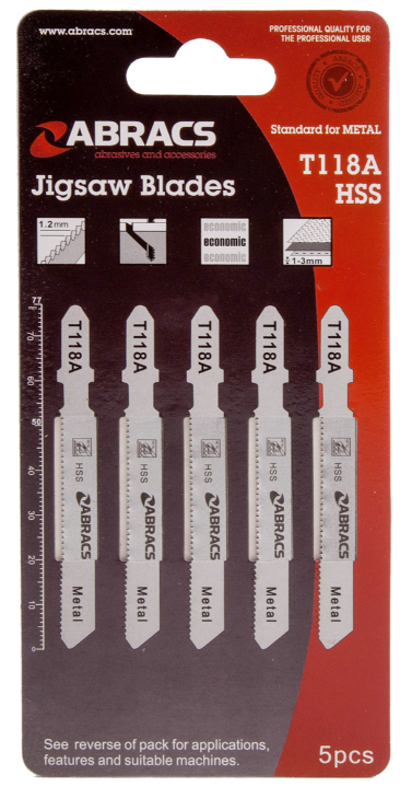 Abracs Decoupeerzaag HSS Tandafstand 1,9-2,3 mm Metaal T118A