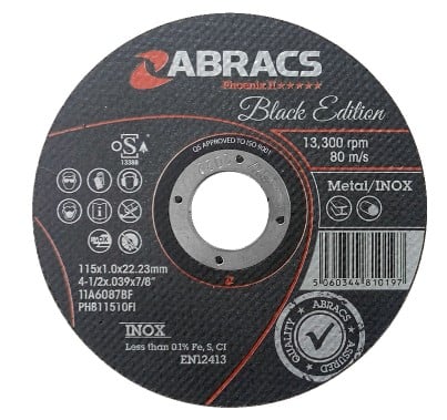 Abracs Black Edition Slijpschijf INOX 115 x 1 x 22mm