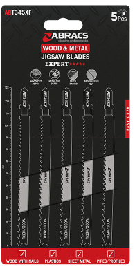 Abracs Decoupeerzaag BIM Tandafstand 2-4,5 mm Hout & Metaal T345XF (5 stuks)