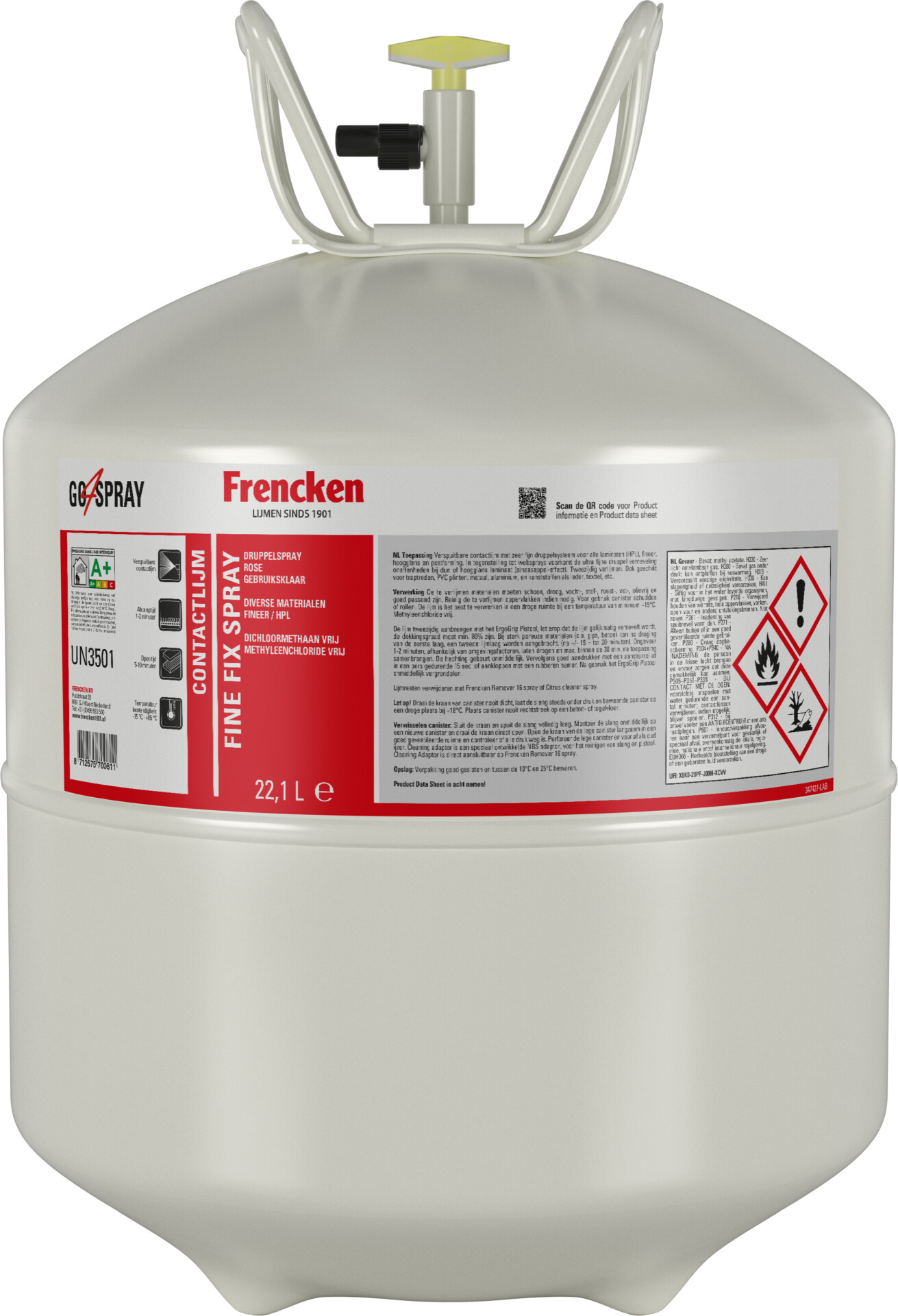 Frencken CS1428 Fine Fix Spray Transparant 22 l